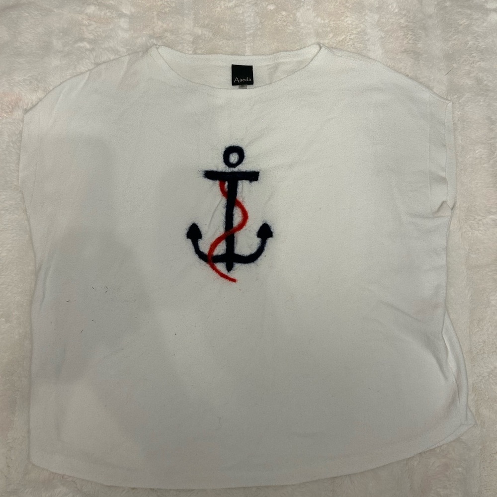 White Anchor Graphic Tee